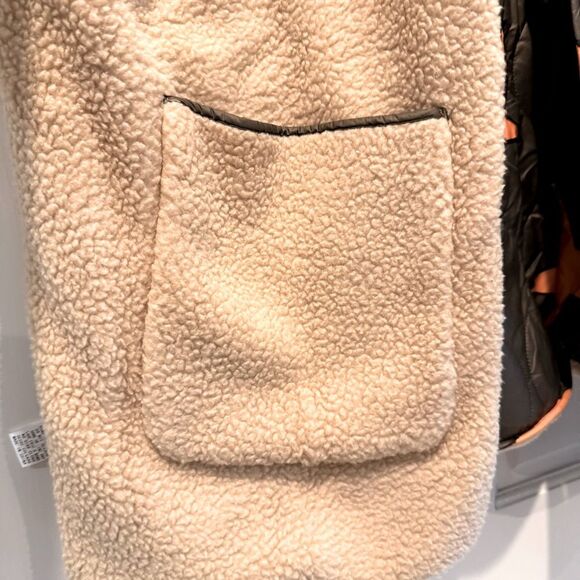 Easel Scribbly Stars Reversible Jacket Quilted Fleece Pockets Green Size Large - Picture 9 of 12